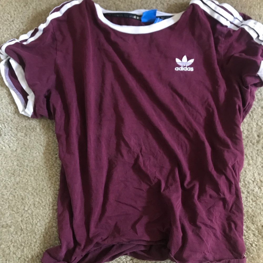 Adidas 3 striped shirt